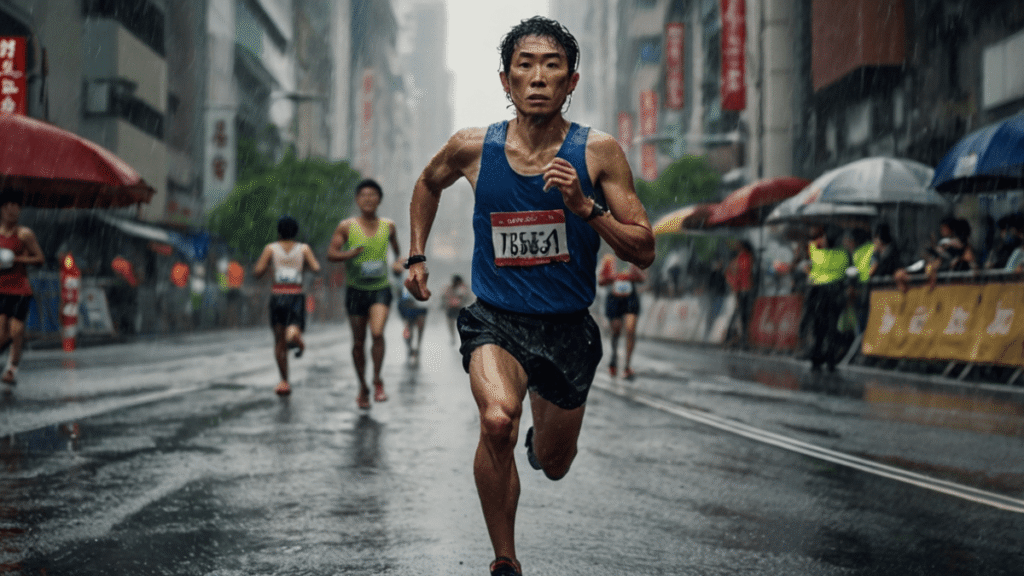雨の日のマラソン大会