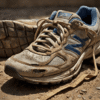 ボロボロのランニングシューズ