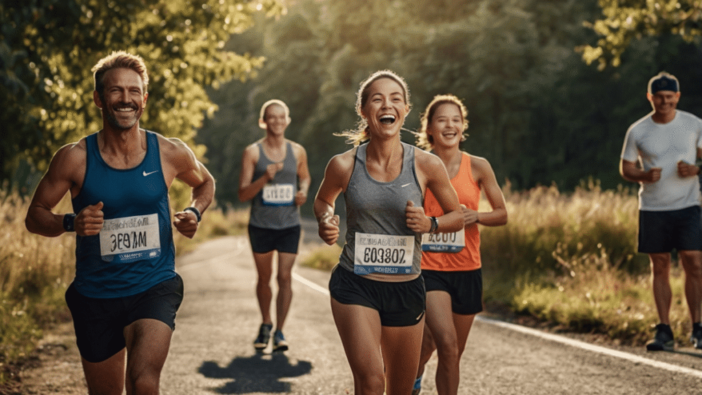 笑顔でマラソン