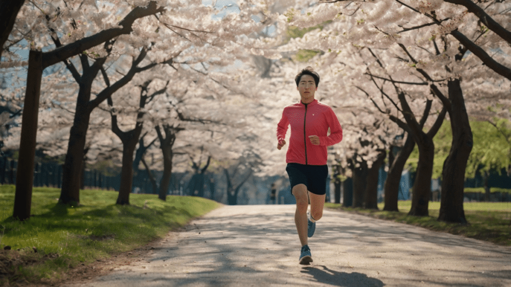 花粉症のランナー