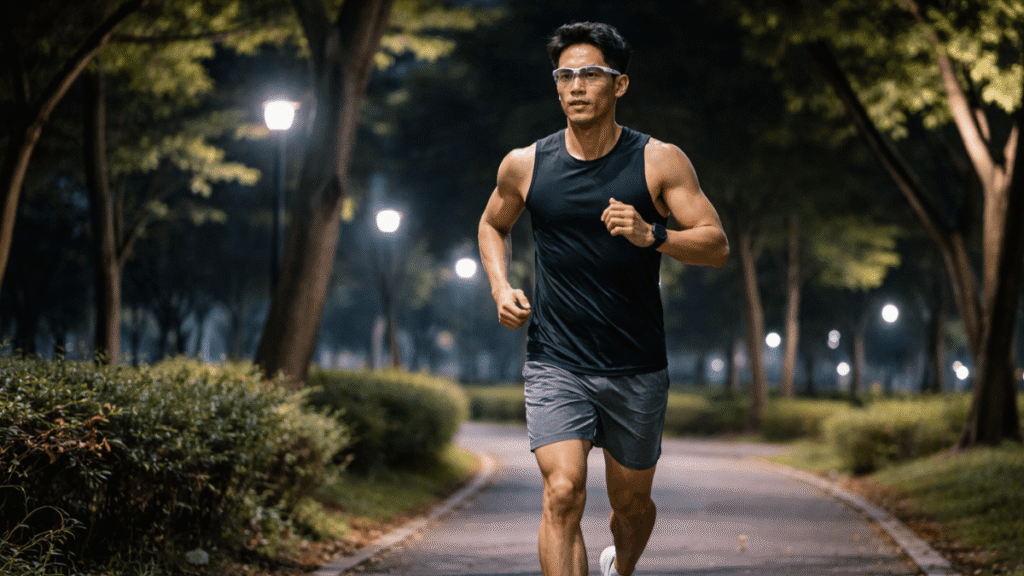 夜にサングラスをかけて走る